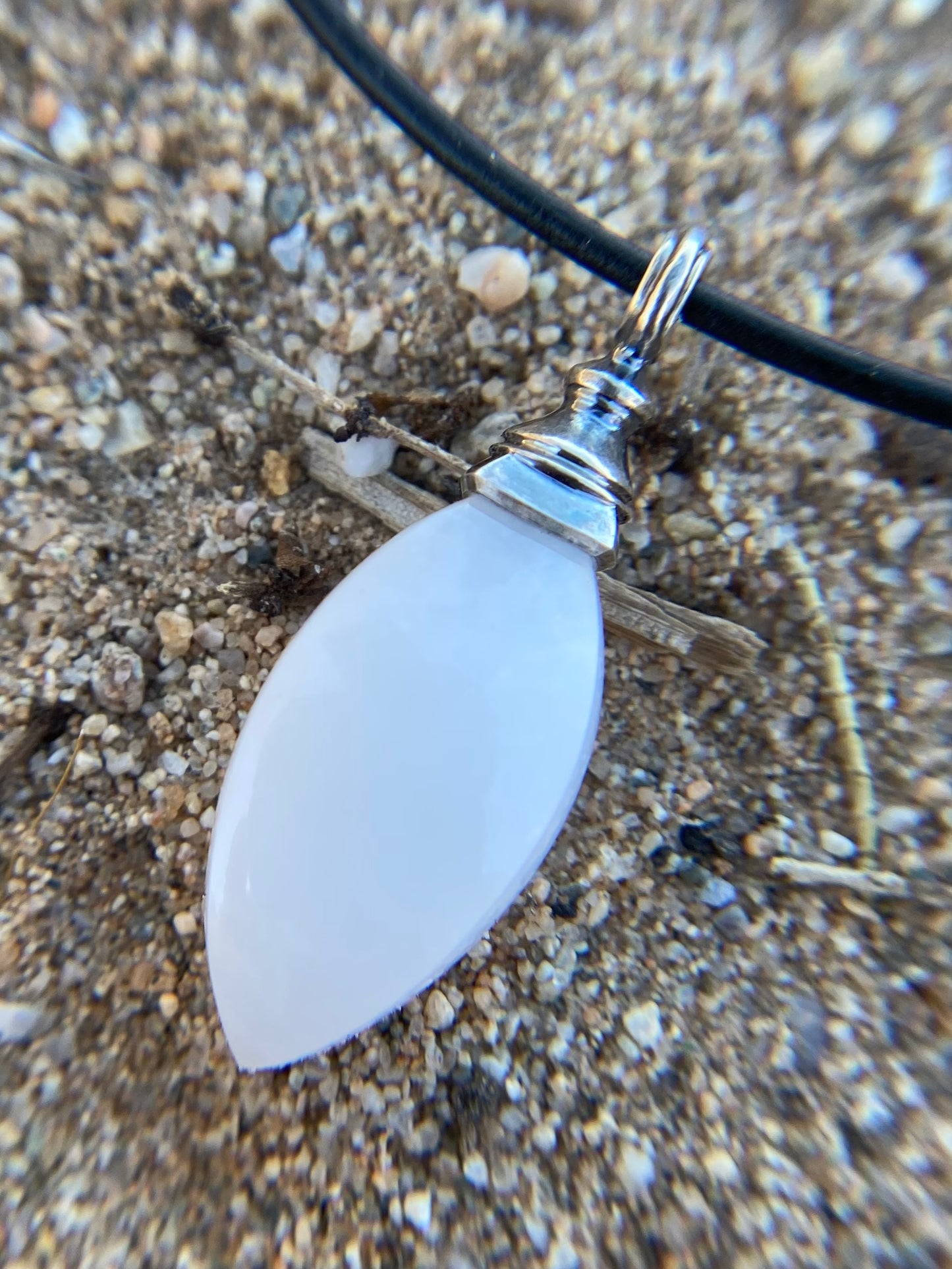 Quartz Feather Heart Pendulum Pendant