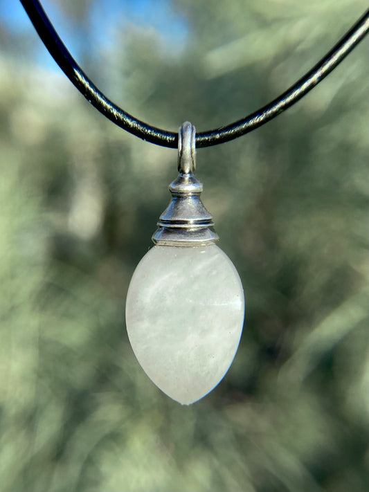 Quartz Heart Pendulum Pendant